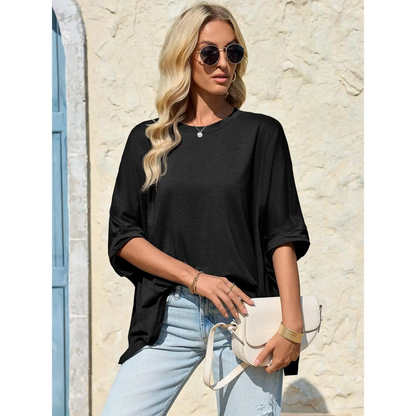 Womens Oversized Tshirts Batwing Short Sleeve