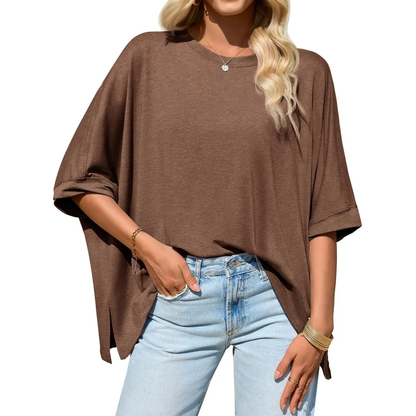 Womens Oversized Tshirts Batwing Short Sleeve