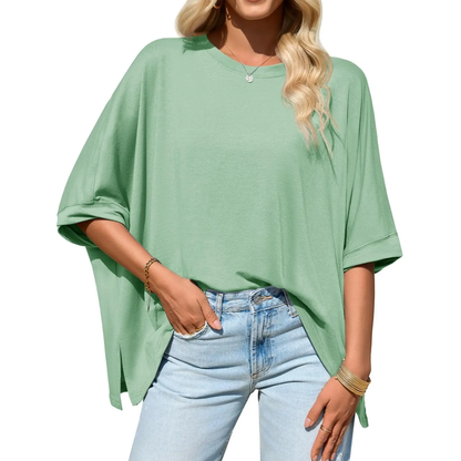 Womens Oversized Tshirts Batwing Short Sleeve