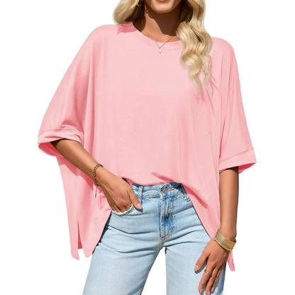 Womens Oversized Tshirts Batwing Short Sleeve