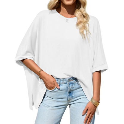 Womens Oversized Tshirts Batwing Short Sleeve
