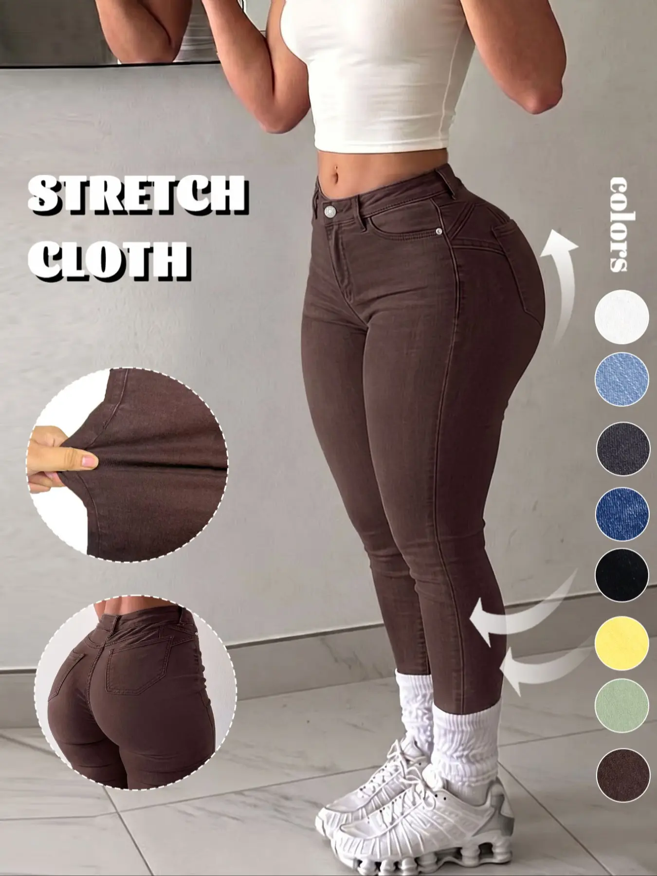 Women's High Waist Skinny Jeans