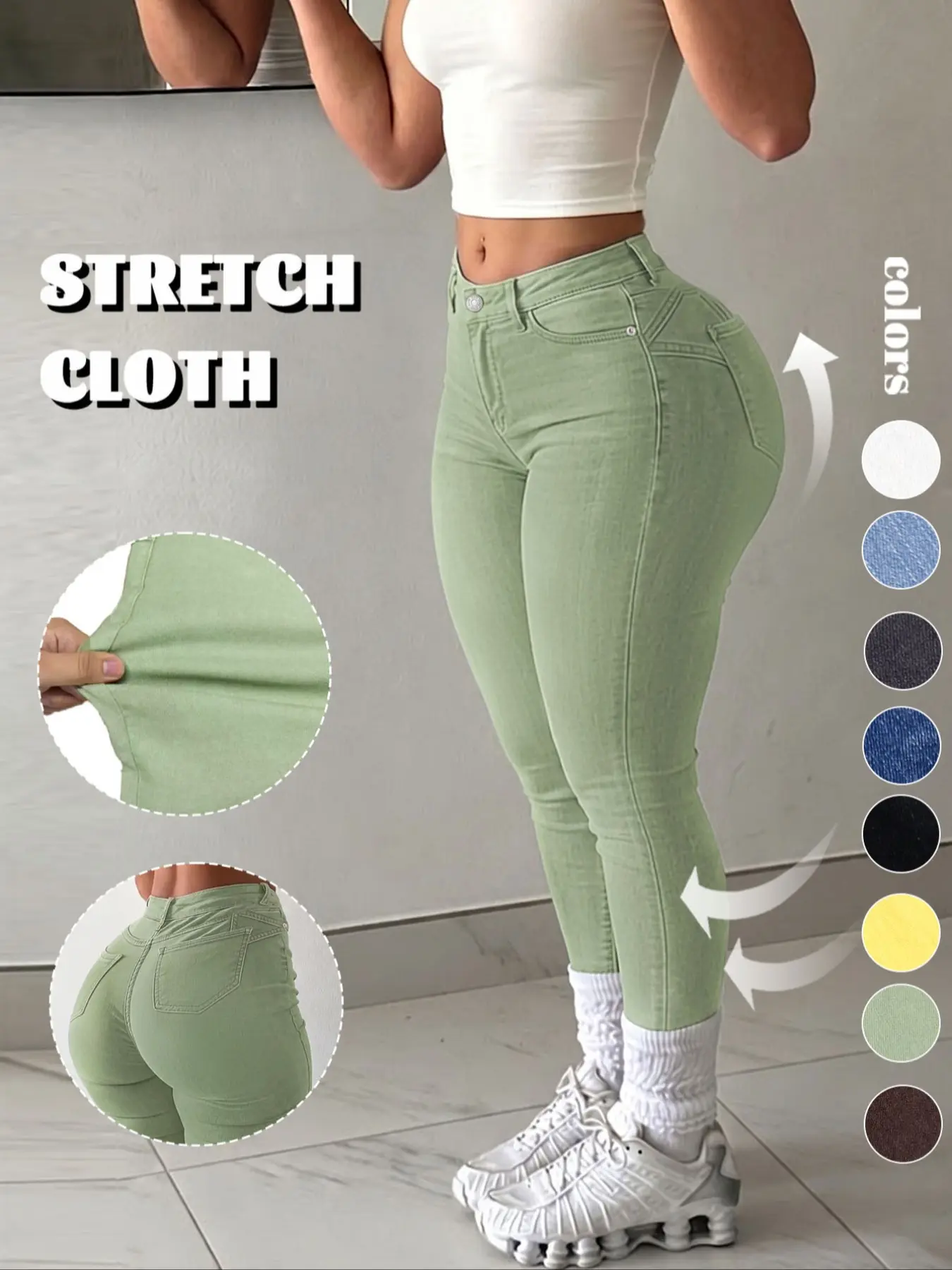 Women's High Waist Skinny Jeans