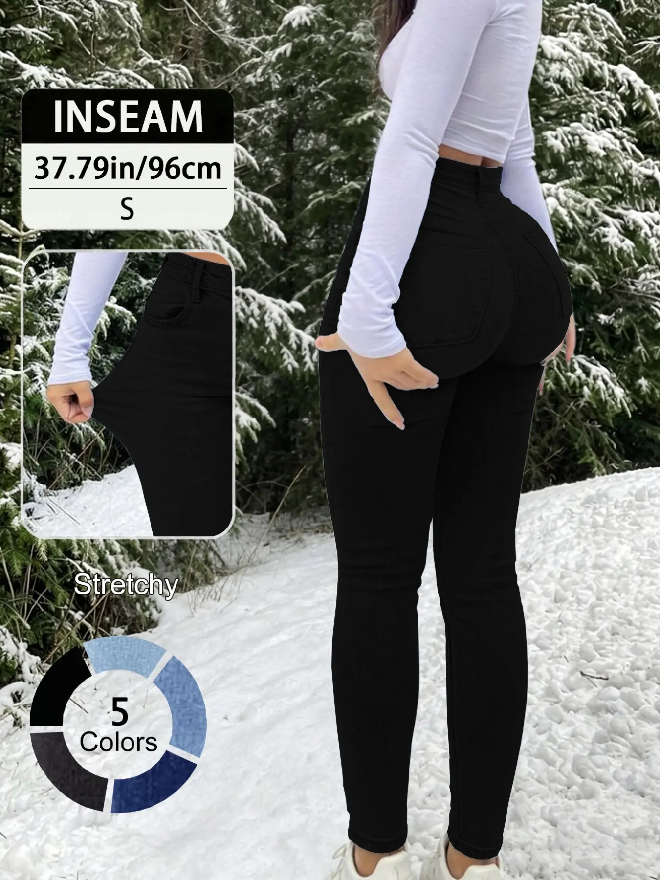 Casual Slim-Fit High Waist Long Pants for Women