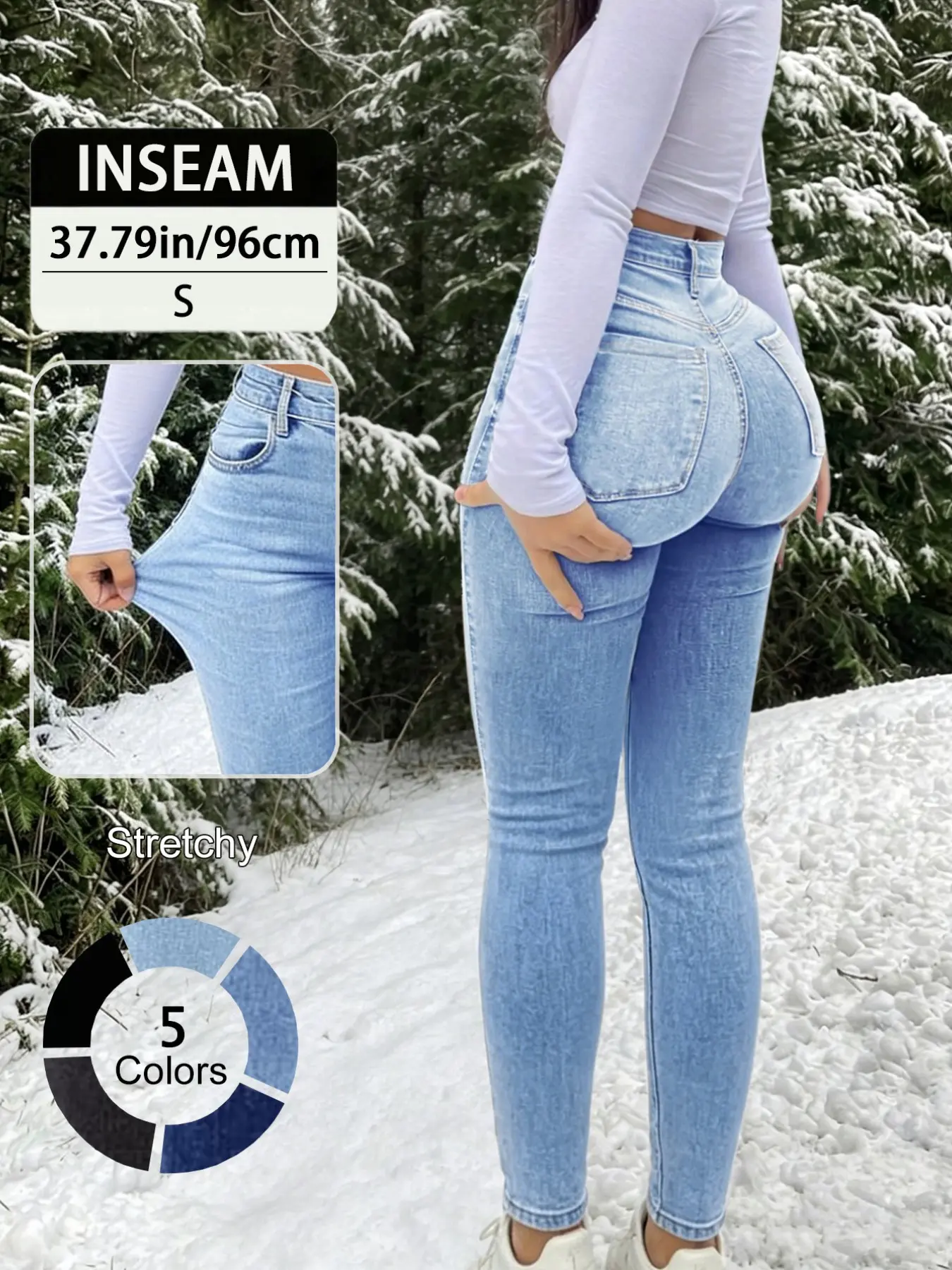 Casual Slim-Fit High Waist Long Pants for Women