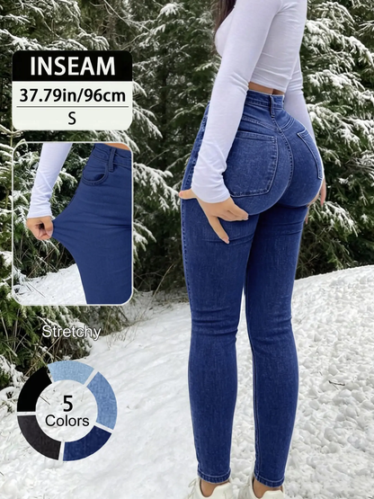 Casual Slim-Fit High Waist Long Pants for Women