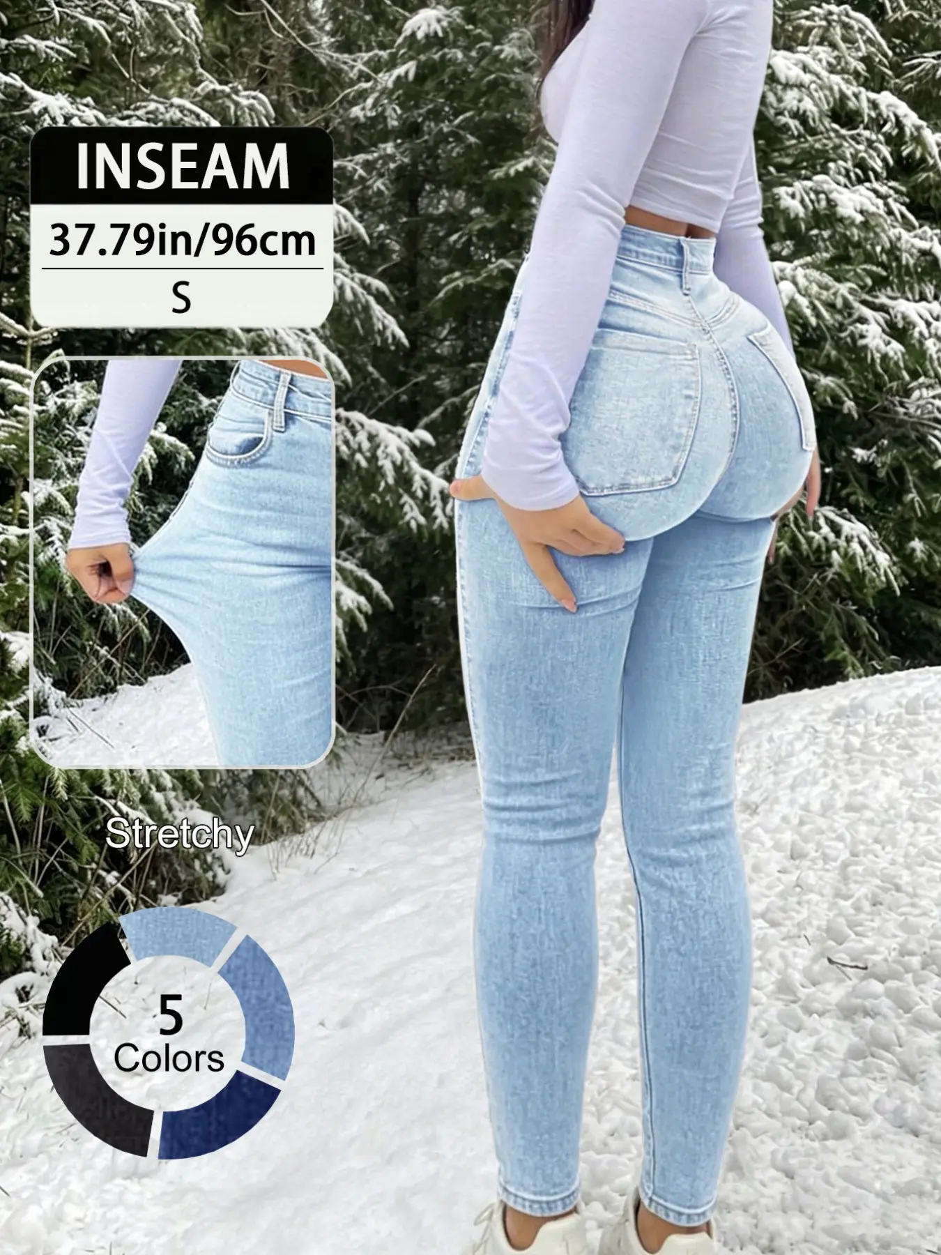Casual Slim-Fit High Waist Long Pants for Women
