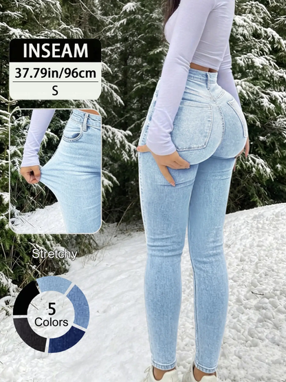 Casual Slim-Fit High Waist Long Pants for Women
