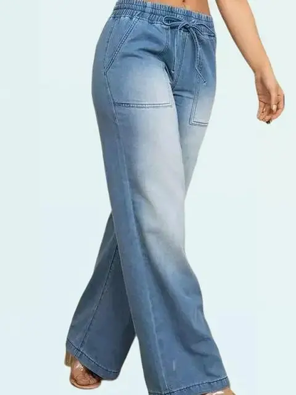 Women's Casual Straight Leg Denim Pants