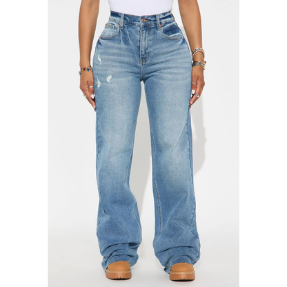 90's Baby Basic Stretch Wide Leg Jean