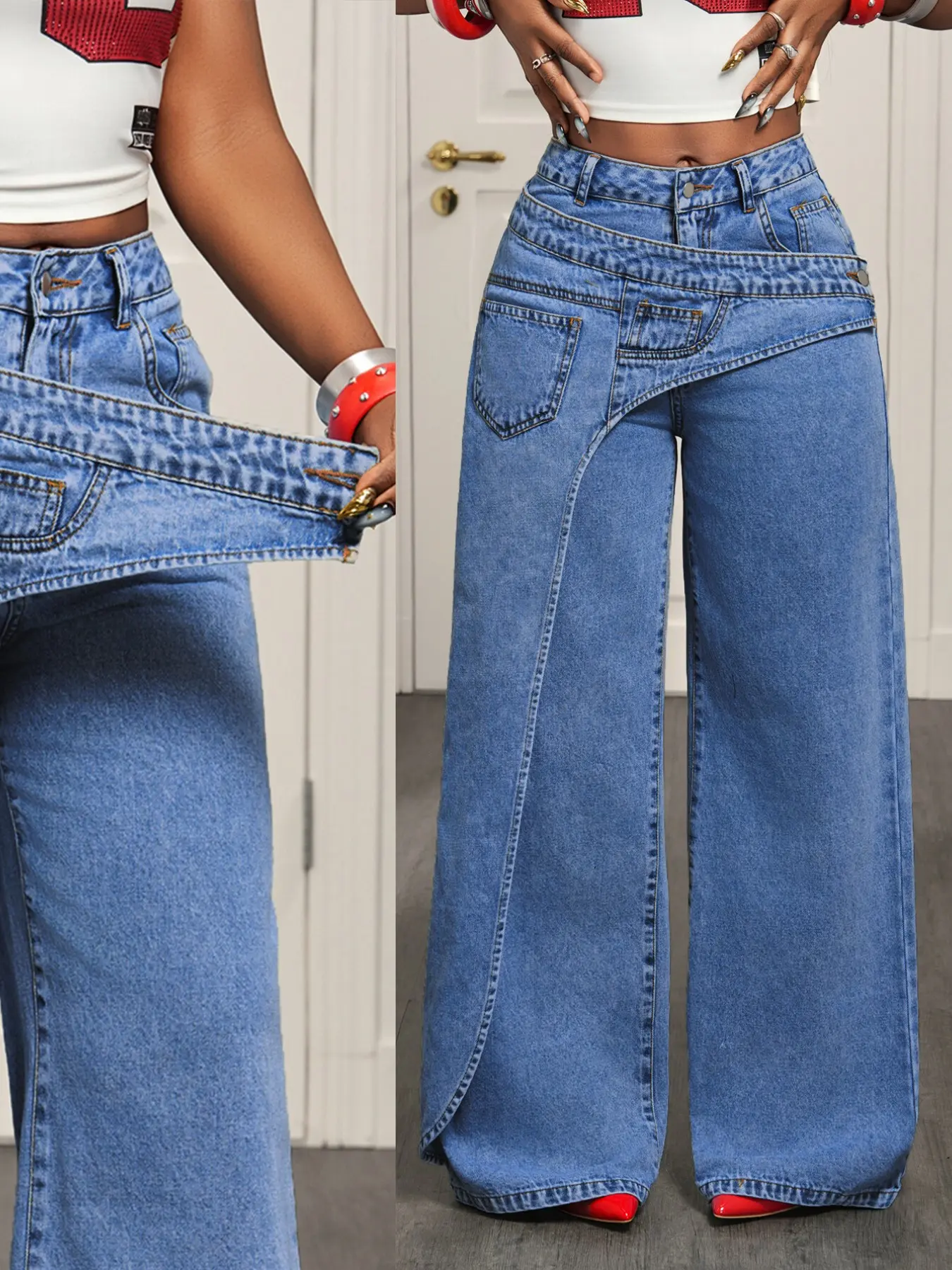 Women's Casual Denim Long Pants
