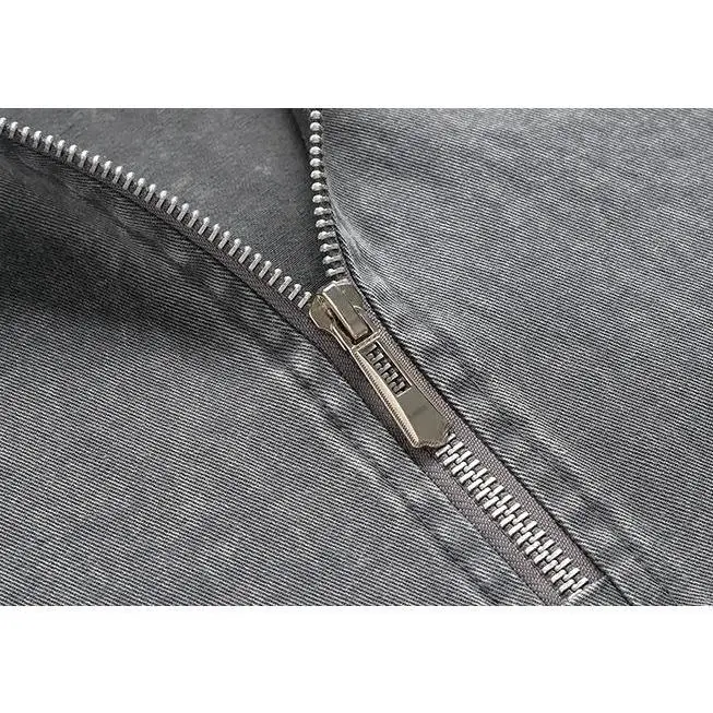 Men’s Washed Cotton Half-Zip Hooded Sweatshirt