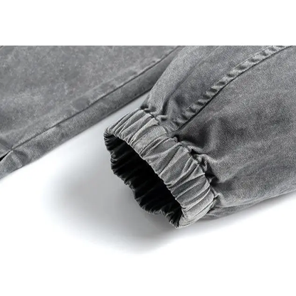 Men’s Washed Cotton Half-Zip Hooded Sweatshirt