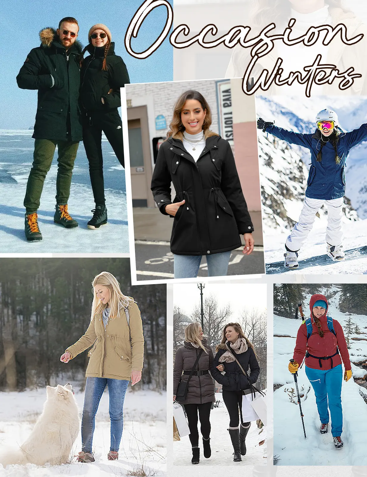 Women’s Fleece Waterproof Hooded Jacket with Pockets