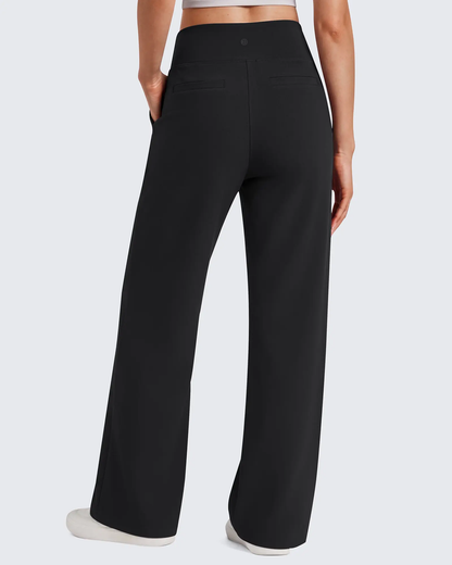 Women’s High-Waist Wide-Leg Pants with Pockets Mutecho