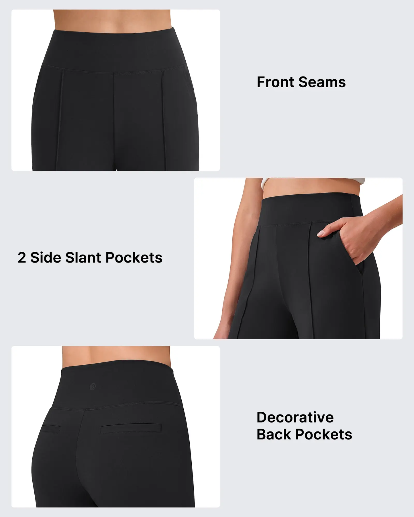 Women’s High-Waist Wide-Leg Pants with Pockets Mutecho