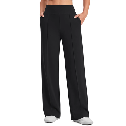Women’s High-Waist Wide-Leg Pants with Pockets Mutecho