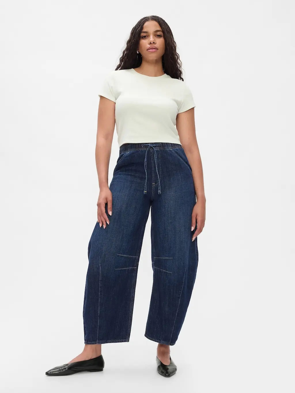 Women's Mid Rise Easy Horseshoe Jeans mutecho