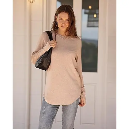 Women's Long Sleeve Tunic Top with Thumb Holes – mutecho