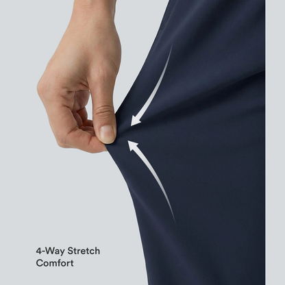 High Waisted Barrel Leg Casual Pants with Pockets