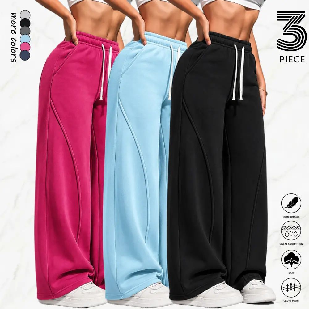 Women's Lightweight Breathable Plain Athletic Sweatpants