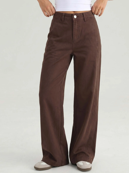 Women's Versatile High Waist Wrinkle-Resistant Wide Leg Jeans