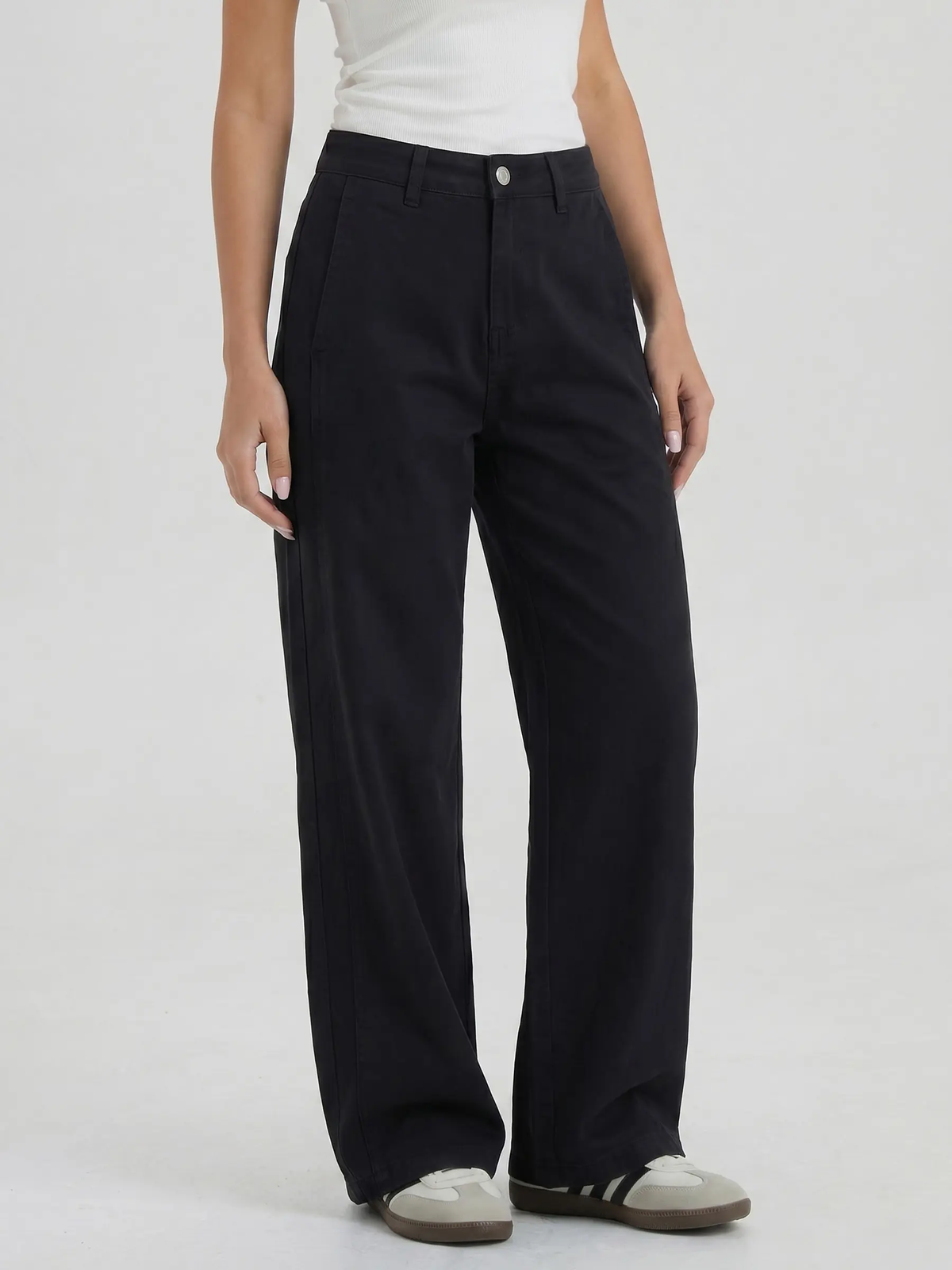 Women's Versatile High Waist Wrinkle-Resistant Wide Leg Jeans