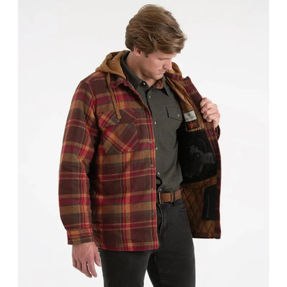 Men's Concealed Carry Hooded Shirt Jacket
