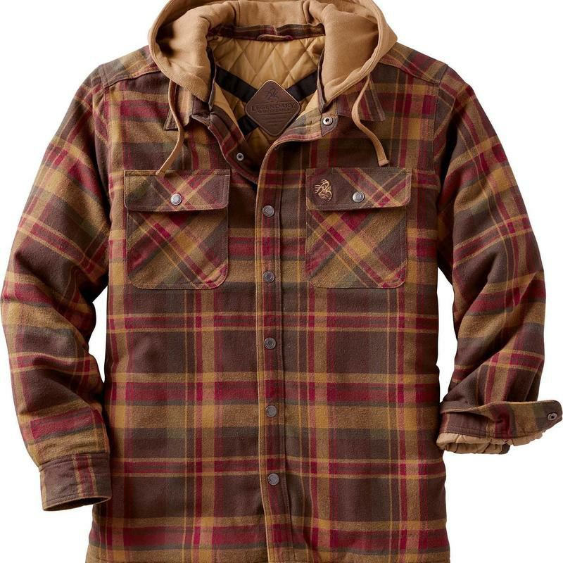Men's Concealed Carry Hooded Shirt Jacket