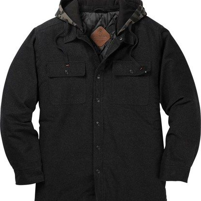 Men's Concealed Carry Hooded Shirt Jacket