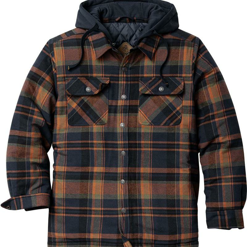 Men's Concealed Carry Hooded Shirt Jacket