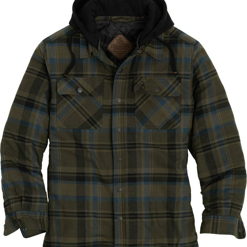 Men's Concealed Carry Hooded Shirt Jacket
