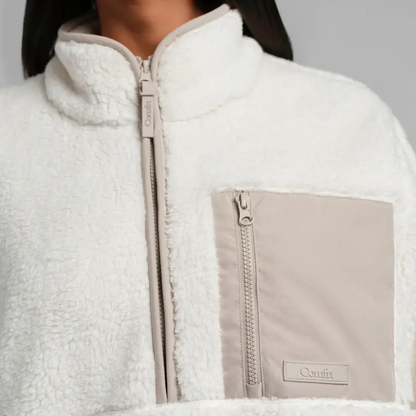 Plush High-Pile Pullover With Mock Neck & Half Zip