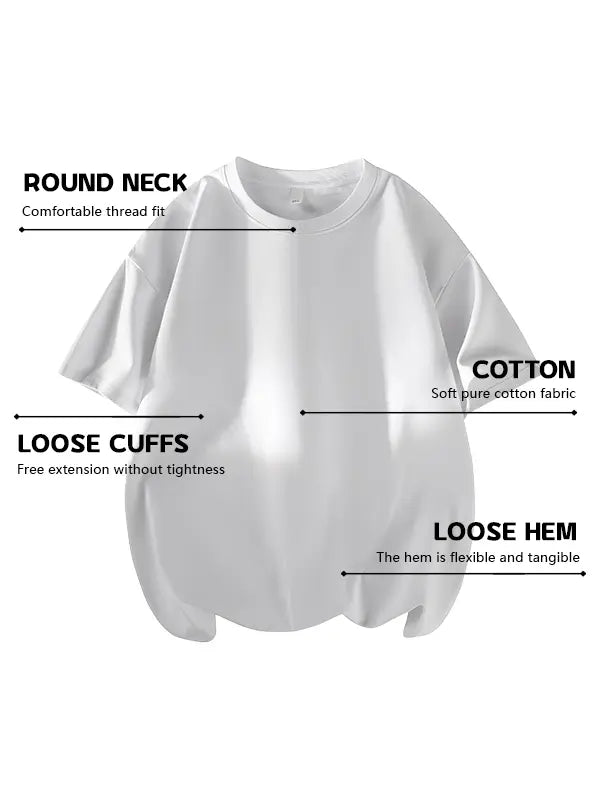 Men's 5PCS Cotton Crew Neck T-Shirts Set