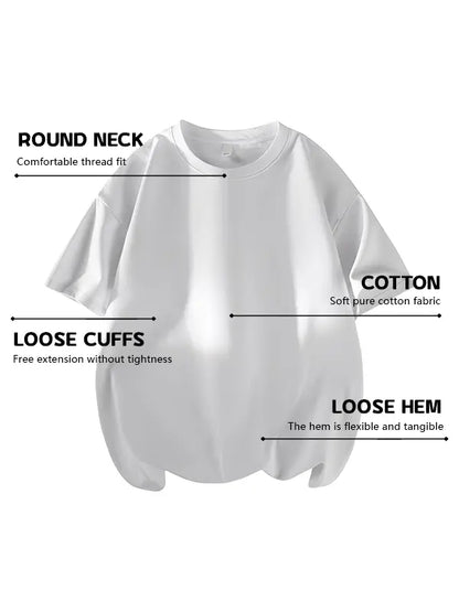 Men's 5PCS Cotton Crew Neck T-Shirts Set