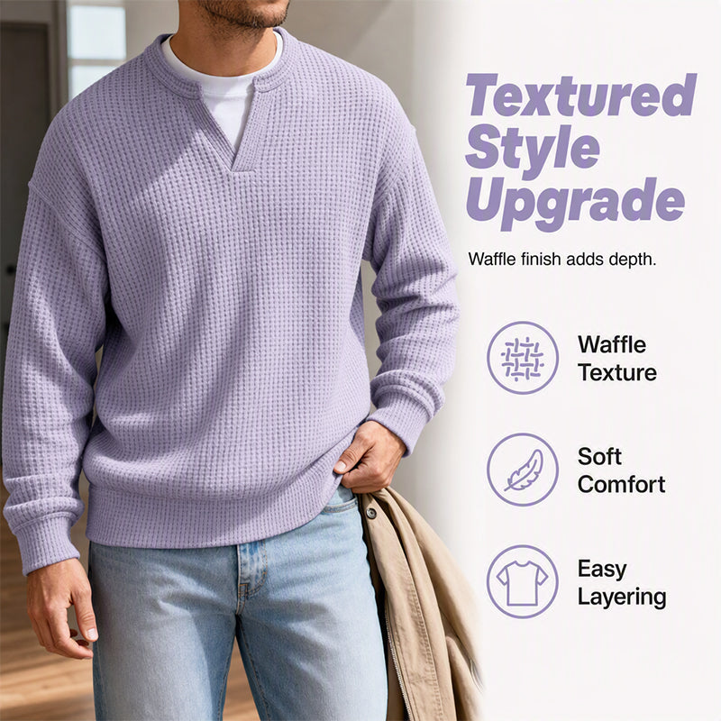 ⌛Limited-Time Offer⌛Layered Comfort Waffle Tee