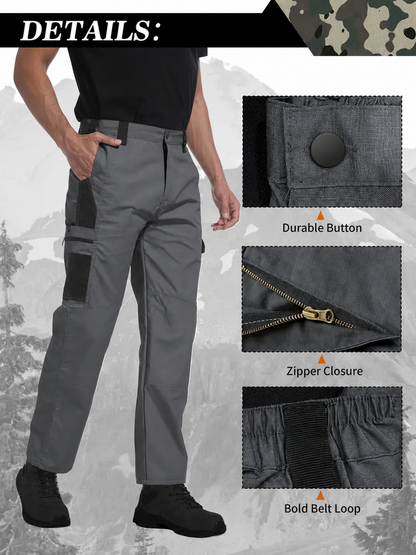 8-Pack(All colors) Men's 8-Pack Unisex 10-Pocket Heavy Duty zipper waterproof tactical Work Pants